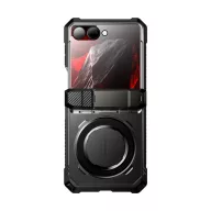   Supcase UB Grip Mag Samsung Galaxy Z Flip 8 ütésálló tok, kijelző védelemmel, kitámasztóval, Magsafe, fekete