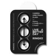  Ringke Samsung Galaxy Z Fold 8 Ultra tempered glass kamera védő üvegfólia felhelyező kerettel, fekete (2db)
