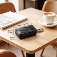   Tech-Protect KLR300 RFID blokkoló tartó / táska, Carbon, fekete (autó kulcshoz)