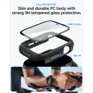 Spigen Thin Fit 360 Apple Watch SE 1 / 2 / 3 / S4 / S5 / S6 tok kijelző védelemmel, 44mm, Black, fekete