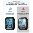 Spigen Thin Fit 360 Apple Watch SE 1 / 2 / 3 / S4 / S5 / S6 tok kijelző védelemmel, 44mm, Black, fekete