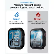  Spigen Thin Fit 360 Apple Watch SE 1 / 2 / 3 / S4 / S5 / S6 tok kijelző védelemmel, 44mm, Black, fekete
