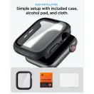 Spigen Thin Fit 360 Apple Watch SE 1 / 2 / 3 / S4 / S5 / S6 tok kijelző védelemmel, 44mm, Black, fekete