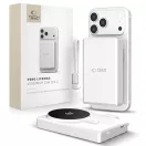 Tech-Protect PB40 LifeMag Powerbank / külső akkumulátor, MagSafe, kompakt, 25W, QI2.2, 10000mAh, fehér.ezüst
