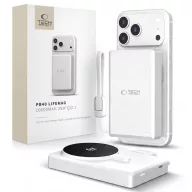   Tech-Protect PB40 LifeMag Powerbank / külső akkumulátor, MagSafe, kompakt, 25W, QI2.2, 10000mAh, fehér.ezüst