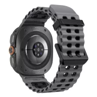   Tech-Protect IconBand Pro Samsung Galaxy Watch Ultra 2024 / 2026 (47mm) szilikon szíj, szürke-fekete