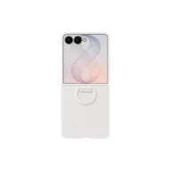   Samsung Galaxy Z Flip 8 Silicone Magnetic Cover with Ring, gyári szilikon tok gyűrűvel, fehér, EF-EF776CWE