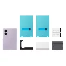 Samsung Galaxy Z Fold 8 Silicone Magnet Cover, gyári tok + 2db fólia, lila, EF-EF971CVE