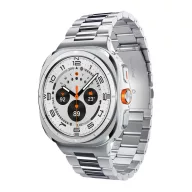   Spigen Modern Fit Samsung Galaxy Watch Ultra 2024 / 2025 / 2026 47mm szíj, rozsdamentes acél, ezüst
