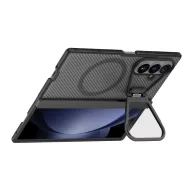   Nillkin CamShield Prop Magnetic Samsung Galaxy Z Fold 8 Ultra mágneses műanyag hátlap tok, átlátszó-fekete (átlátszó lencsevédővel)