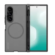   Nillkin Super Frosted Samsung Galaxy Z Fold 8 Ultra mágneses hátlap tok + S-pen, átlátszó-fekete