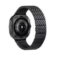   Pitaka Carbon Samsung Galaxy Watch Ultra 2024 / 2025 / 2026 (47mm) szíj, Carbon Fiber, fekete