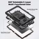 Tech-Protect Solid Samsung Galaxy Tab S11 tablet tok kitámasztóval, fekete