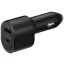 Samsung autós szivargyújtó gyorstöltő EP-L5300X, USB-C + USB-A, 45W, fekete