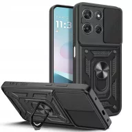   Tech-Protect Camshield Pro Motorola G67 / G77 / G87 strapabíró tok kameravédelemmel, kitámasztóval, fekete