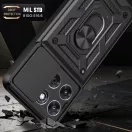 Tech-Protect Camshield Pro Motorola G67 / G77 / G87 strapabíró tok kameravédelemmel, kitámasztóval, fekete
