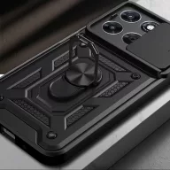   Tech-Protect Camshield Pro Motorola G67 / G77 / G87 strapabíró tok kameravédelemmel, kitámasztóval, fekete