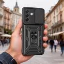 Tech-Protect Camshield Pro Motorola G67 / G77 / G87 strapabíró tok kameravédelemmel, kitámasztóval, fekete