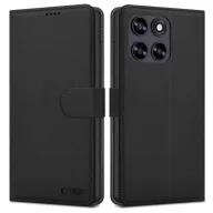   Tech-Protect Wallet Motorola G67 / G77 / G87 flip / kinyitható tok, fekete