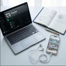 Tech-Protect UltraBoost G3 USB-C vezetékes fülhallgató hangerőszabályzóval, mikrofonnal, fehér