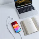 Tech-Protect UltraBoost G3 USB-C vezetékes fülhallgató hangerőszabályzóval, mikrofonnal, fehér