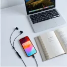 Tech-Protect UltraBoost G3 USB-C vezetékes fülhallgató hangerőszabályzóval, mikrofonnal, fekete