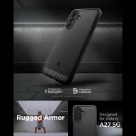   Spigen Rugged Armor Samsung Galaxy A27 tok, Matte Black, fekete