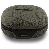   Lacoste TWS Monogram vezeték nélküli fejhallgató, BT5.4, ENC, ANC, fülhallgató, fekete-zöld