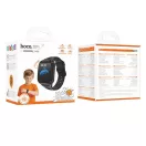 Hoco Y108 okosóra gyerekeknek hívásfogadó funkcióval, 1,69col, IPX7, Nano SIM, 4G, GPS, Wi-Fi, fekete