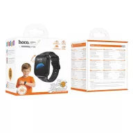   Hoco Y108 okosóra gyerekeknek hívásfogadó funkcióval, 1,69col, IPX7, Nano SIM, 4G, GPS, Wi-Fi, fekete