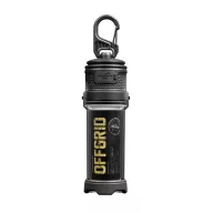   Tactical Offgrid vészhelyzeti powerbank, zseblámpa, IPX7, LED,  fekete