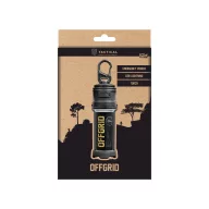  Tactical Offgrid vészhelyzeti powerbank, zseblámpa, IPX7, LED,  fekete
