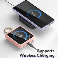 Samsung Galaxy Z Flip 8 tok gyűrűs tartóval, lila
