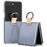   Samsung Galaxy Z Flip 8 tok gyűrűs tartóval, átlátszó-arany