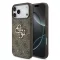 Guess PU 4G Metal Logo Apple iPhone 18 Pro hátlap tok, barna
