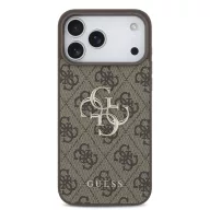   Guess PU 4G Metal Logo Apple iPhone 18 Pro hátlap tok, barna