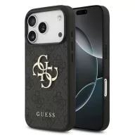   Guess PU 4G Metal Logo Apple iPhone 18 Pro hátlap tok, fekete
