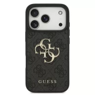   Guess PU 4G Metal Logo Apple iPhone 18 Pro hátlap tok, fekete