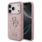 Guess PU Fixed Glitter 4G Metal Logo Apple iPhone 18 Pro hátlap tok, rózsaszín