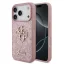 Guess PU Fixed Glitter 4G Metal Logo Apple iPhone 18 Pro hátlap tok, rózsaszín