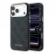 Guess PU Leather 4G Gold Frame Apple iPhone 18 Pro MagSafe hátlap tok, fekete