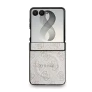 Guess PU Leather 4G Samsung Galaxy Z Flip 8 hátlap tok, MagSafe, rózsaszín