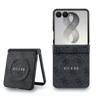   Guess PU Leather 4G Samsung Galaxy Z Flip 8 hátlap tok, MagSafe, fekete