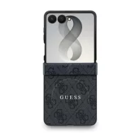   Guess PU Leather 4G Samsung Galaxy Z Flip 8 hátlap tok, MagSafe, fekete