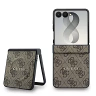   Guess PU Leather 4G Samsung Galaxy Z Flip 8 hátlap tok, MagSafe, barna