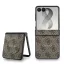 Guess PU Leather 4G Samsung Galaxy Z Flip 8 hátlap tok, MagSafe, barna