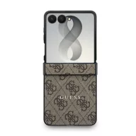   Guess PU Leather 4G Samsung Galaxy Z Flip 8 hátlap tok, MagSafe, barna