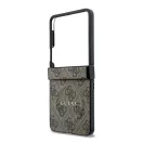 Guess PU Leather 4G Samsung Galaxy Z Flip 8 hátlap tok, MagSafe, barna