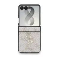   Guess PU Leather 4G Samsung Galaxy Z Flip 8 hátlap tok, MagSafe, rózsaszín