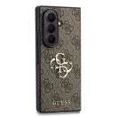 Guess PU Leather 4G Samsung Galaxy Z Fold 8 Ultra hátlap tok, MagSafe, barna